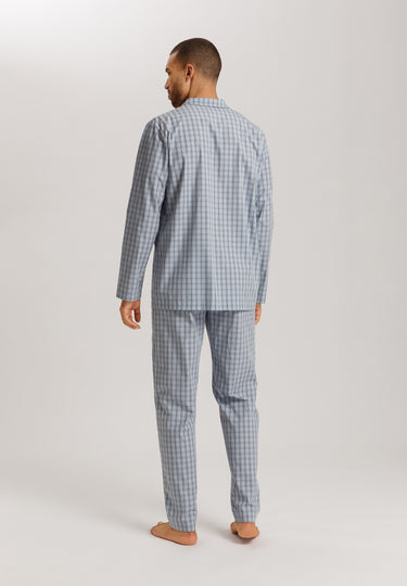 Night And Day Woven Cotton Pajama Set | Sea Breeze Check 75115-3017